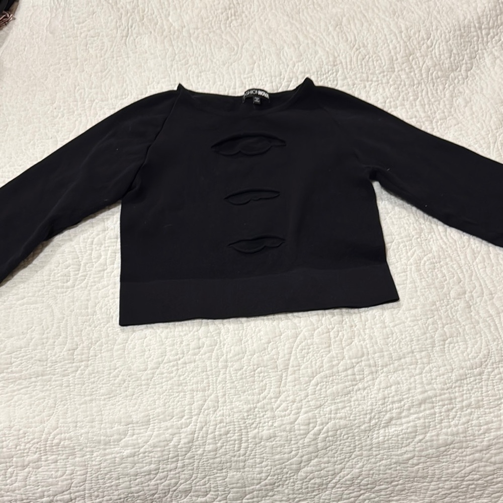 Fashion Nova Elegant Black Top